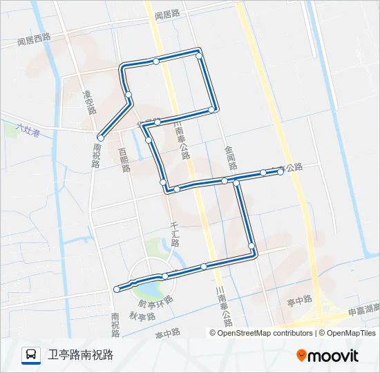 祝桥1路 Bus Line Map