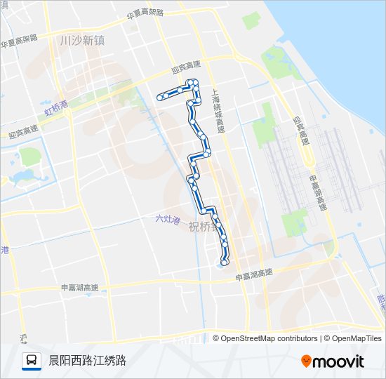 公交祝桥3路的线路图