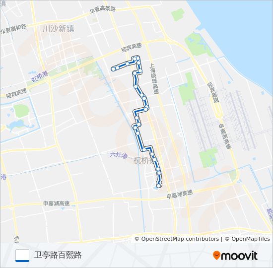 祝桥3路 bus Line Map