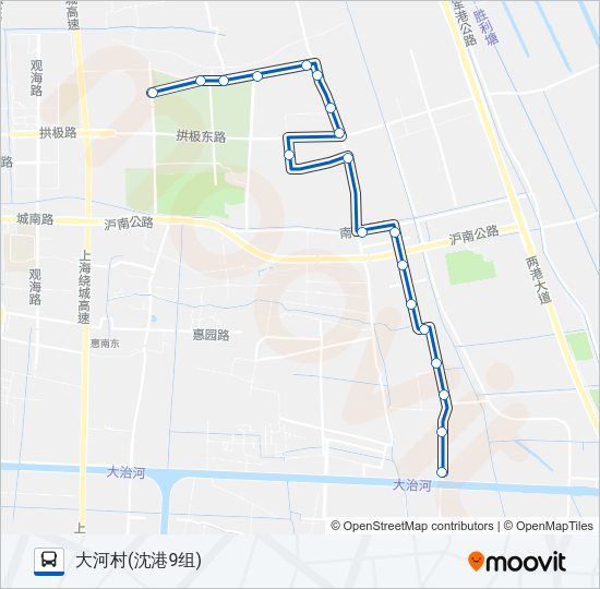 公交老港1路的线路图