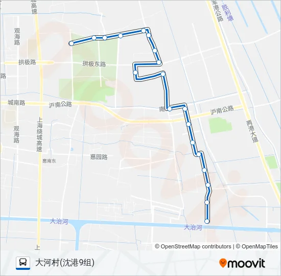 公交老港1路的线路图