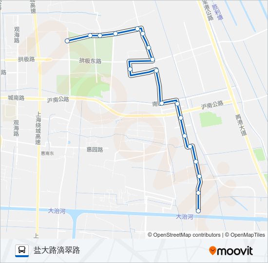 公交老港1路的线路图