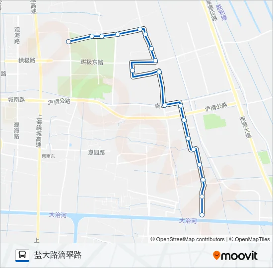 公交老港1路的线路图