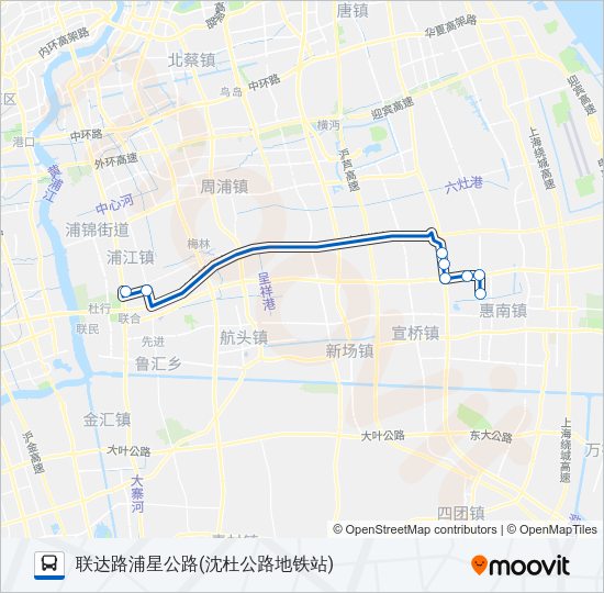 公交航大专路的线路图