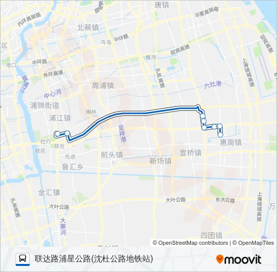公交航大专路的线路图