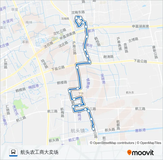航头3路 Bus Line Map