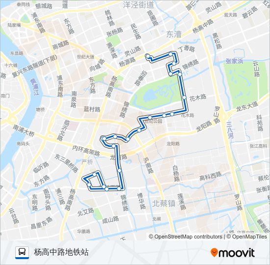 花木1路 Bus Line Map