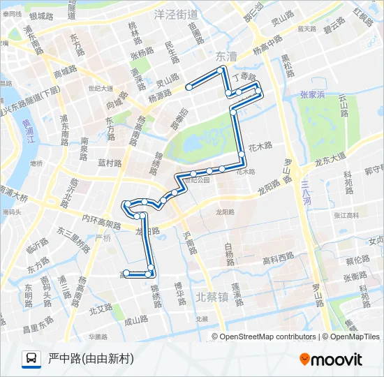 花木1路 Bus Line Map