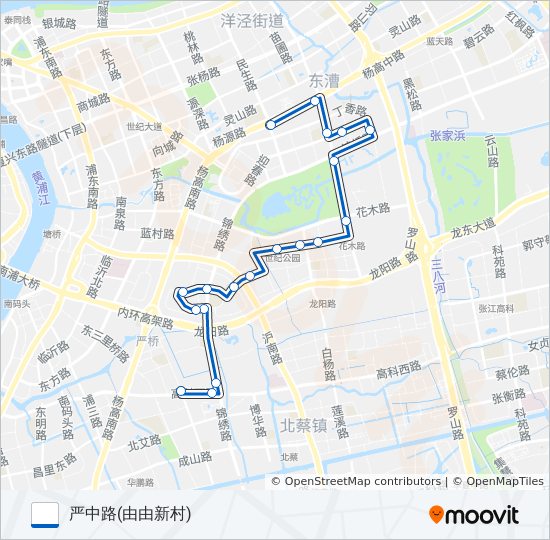 花木1路 bus Line Map