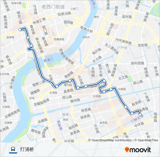 公交隧道一路的线路图