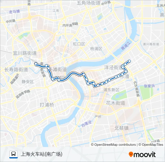 公交隧道三路的线路图