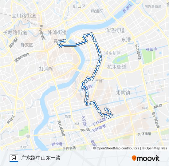 公交隧道九路的线路图