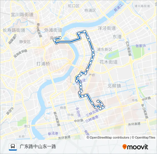 隧道九线 Bus Line Map