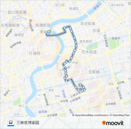 公交隧道九路的线路图