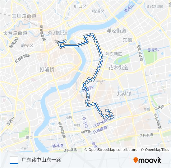 隧道九线 bus Line Map