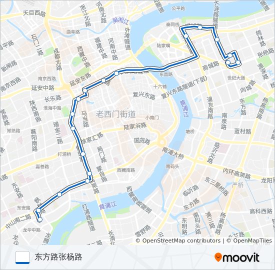 隧道八线 bus Line Map