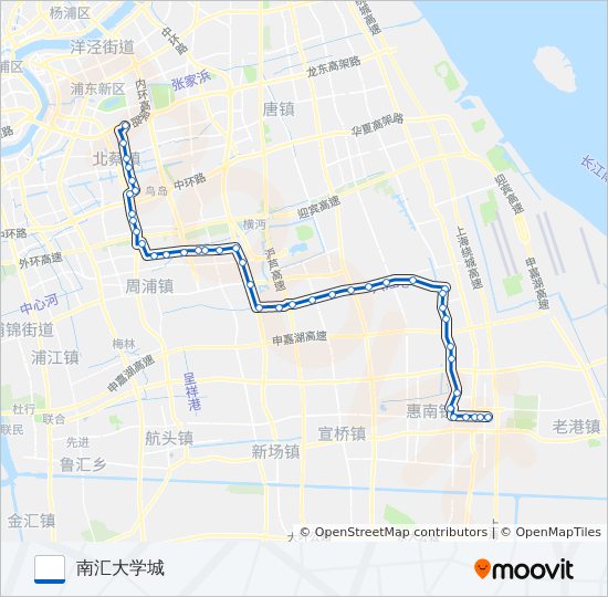 公交龙惠专路的线路图