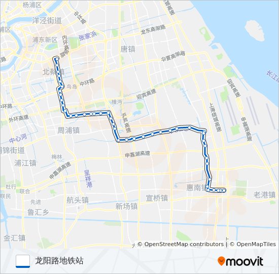 龙惠专线 bus Line Map