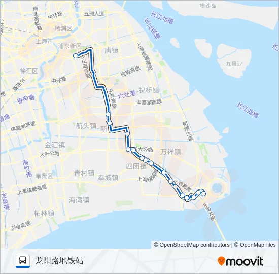 公交龙港快路的线路图