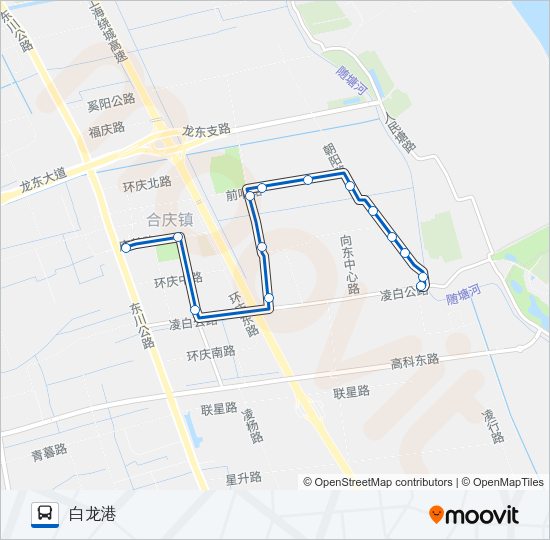 公交1004路的线路图