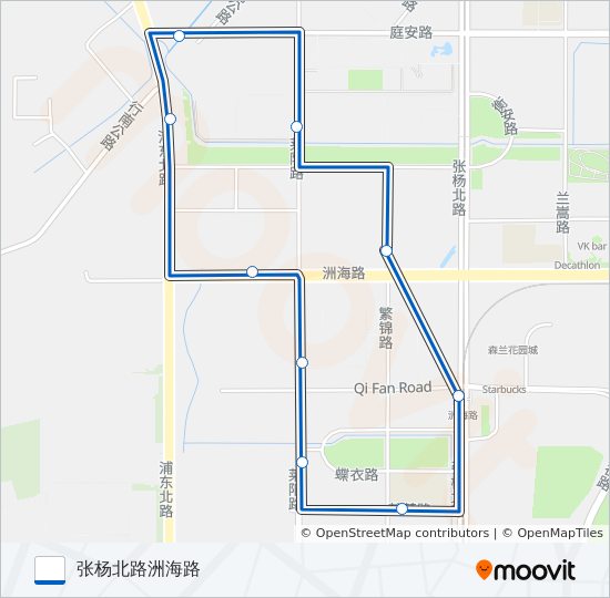 1017路 bus Line Map