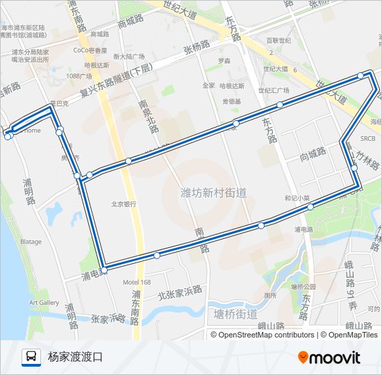 公交1019路的线路图