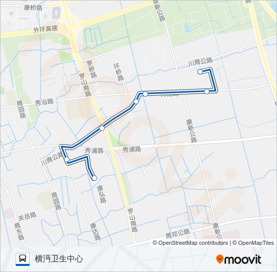 公交1020路的线路图