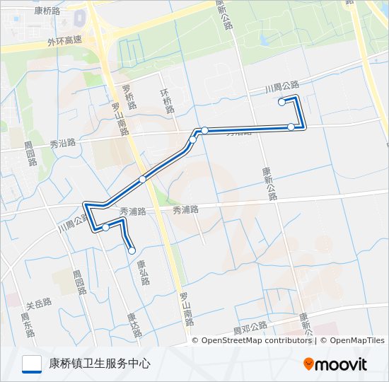 公交1020路的线路图