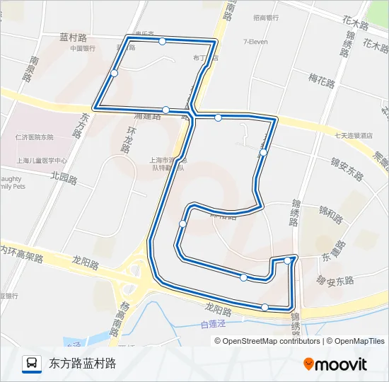 1021路 Bus Line Map