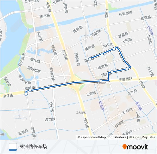 1022路 bus Line Map