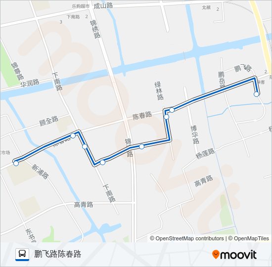 公交1025路的线路图