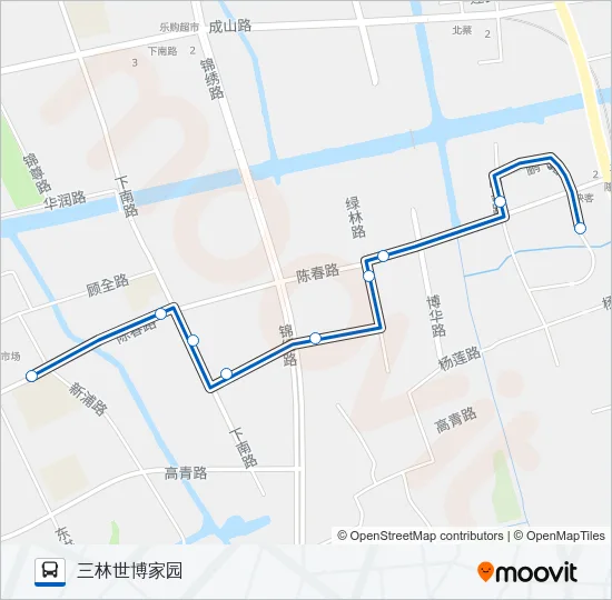 1025路 Bus Line Map