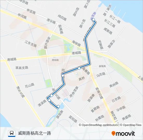 公交1027路的线路图