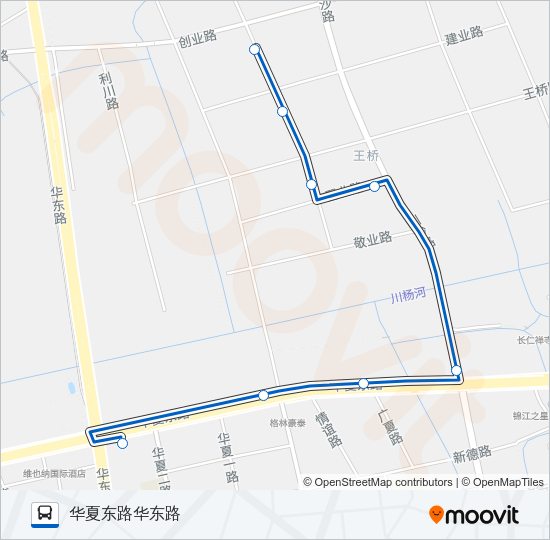 公交1028路的线路图