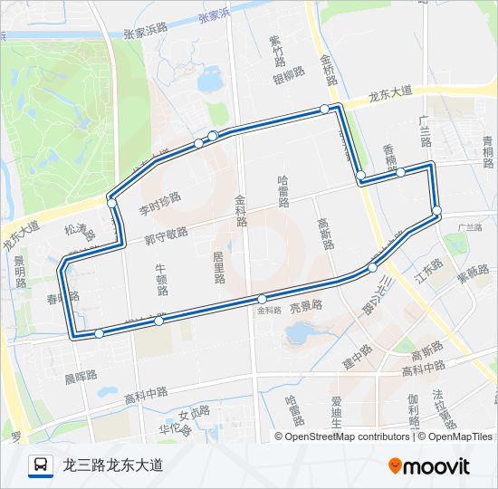 公交1029路的线路图