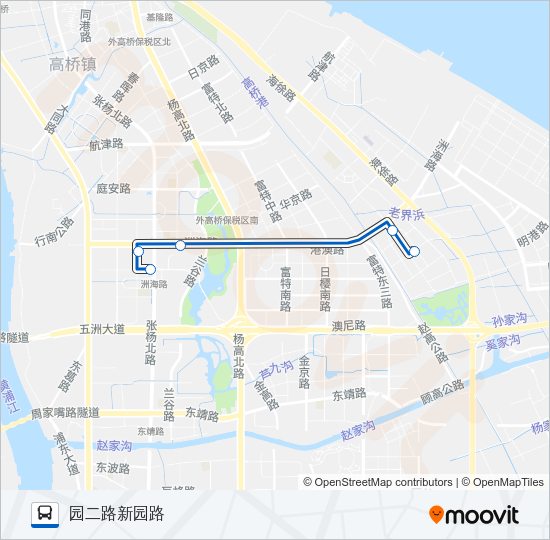 公交1031路的线路图