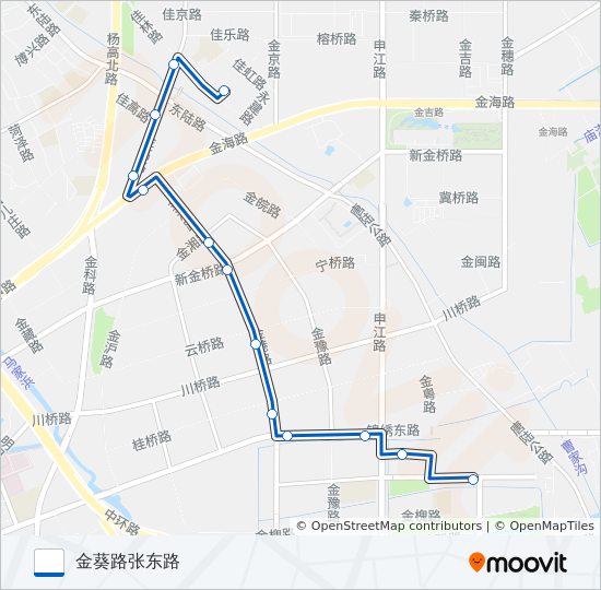 公交1032路的线路图