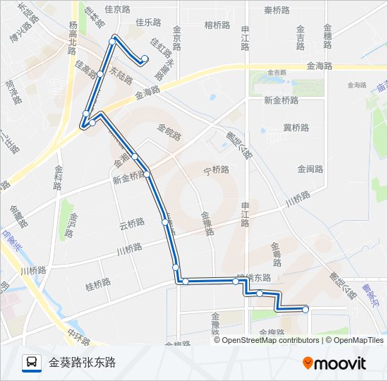公交1032路的线路图