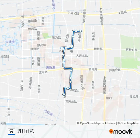 1038路 Bus Line Map