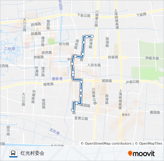 1038路 bus Line Map