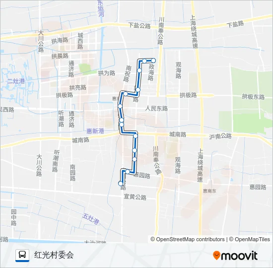 1038路 Bus Line Map