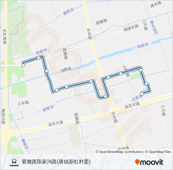 公交1039路的线路图