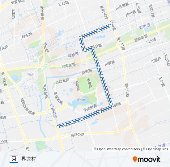 公交1047路的线路图