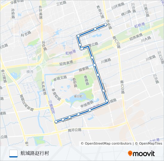 公交1047路的线路图