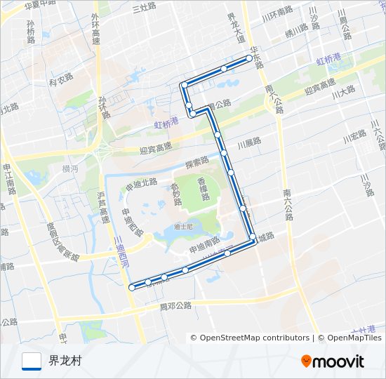 1047路 bus Line Map