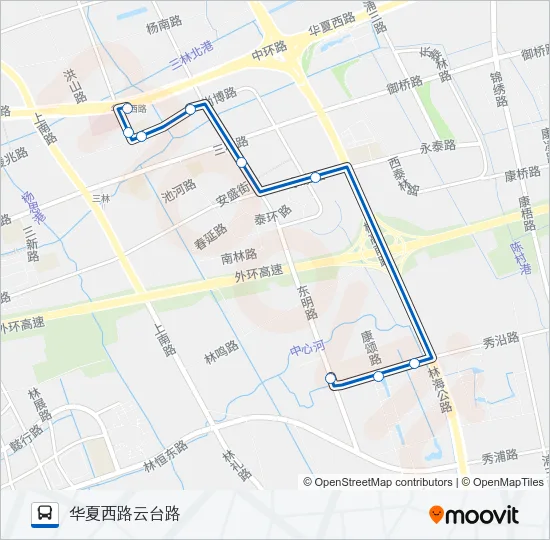 1050路 Bus Line Map