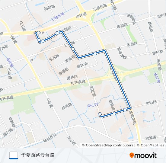 1050路 bus Line Map