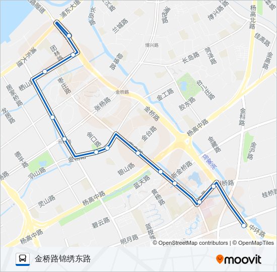 公交1052路的线路图