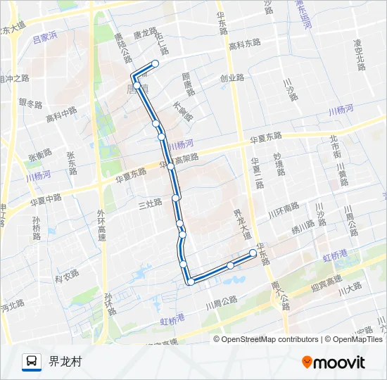 1055路 Bus Line Map