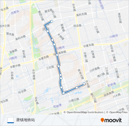 1055路 bus Line Map